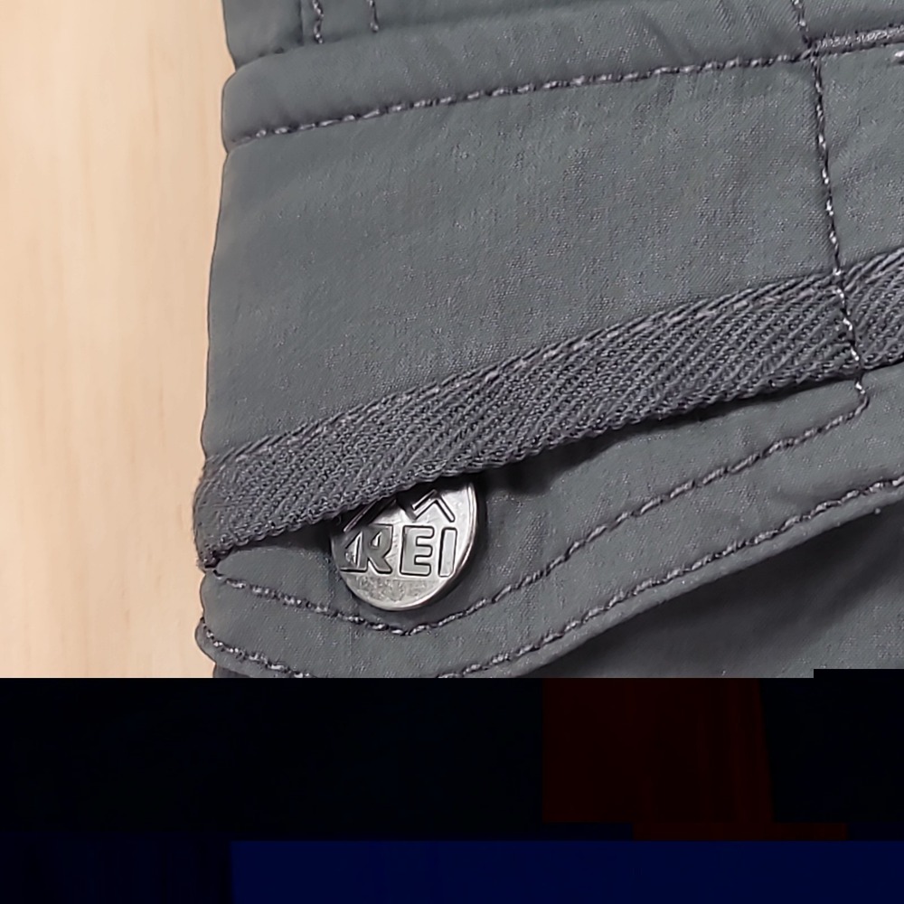 REI Hiking Pants Womens 0 Petite Gray Nylon Cargo Outdoor Draw String Waist Adj - Picture 5 of 16